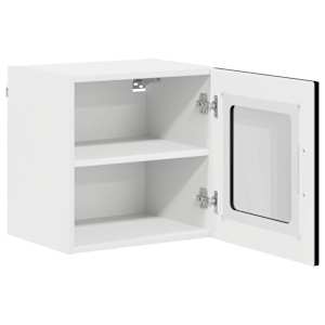 Nástěnná skleněná skříň LUCCA 2 pcs Černá 40 x 31 x 40 cm - obrázek 6