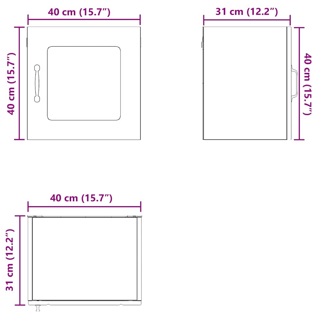 Nástěnná skleněná skříň LUCCA 2 pcs Bílá s vysokým leskem - obrázek 14