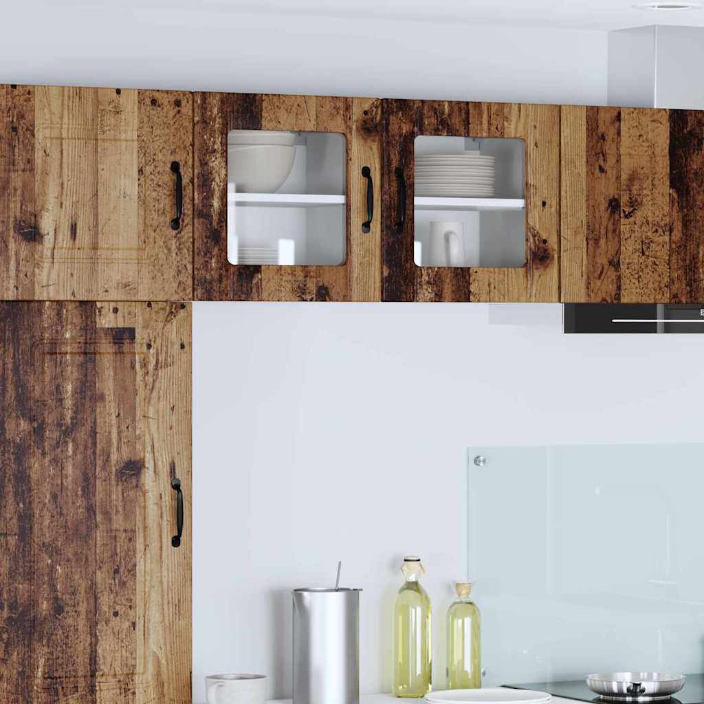 vidaXL Dulap suspendat de bucătărie 2 pcs Lemn Vechi 40 x 31 x 40 cm