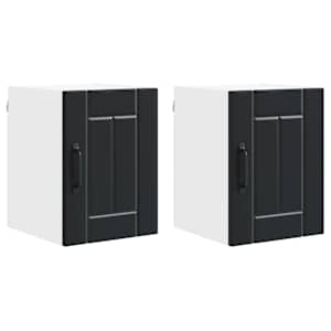 Nástěnná skříňka LUCCA 2 pcs Černá 30 x 31 x 40 cm - obrázek 2