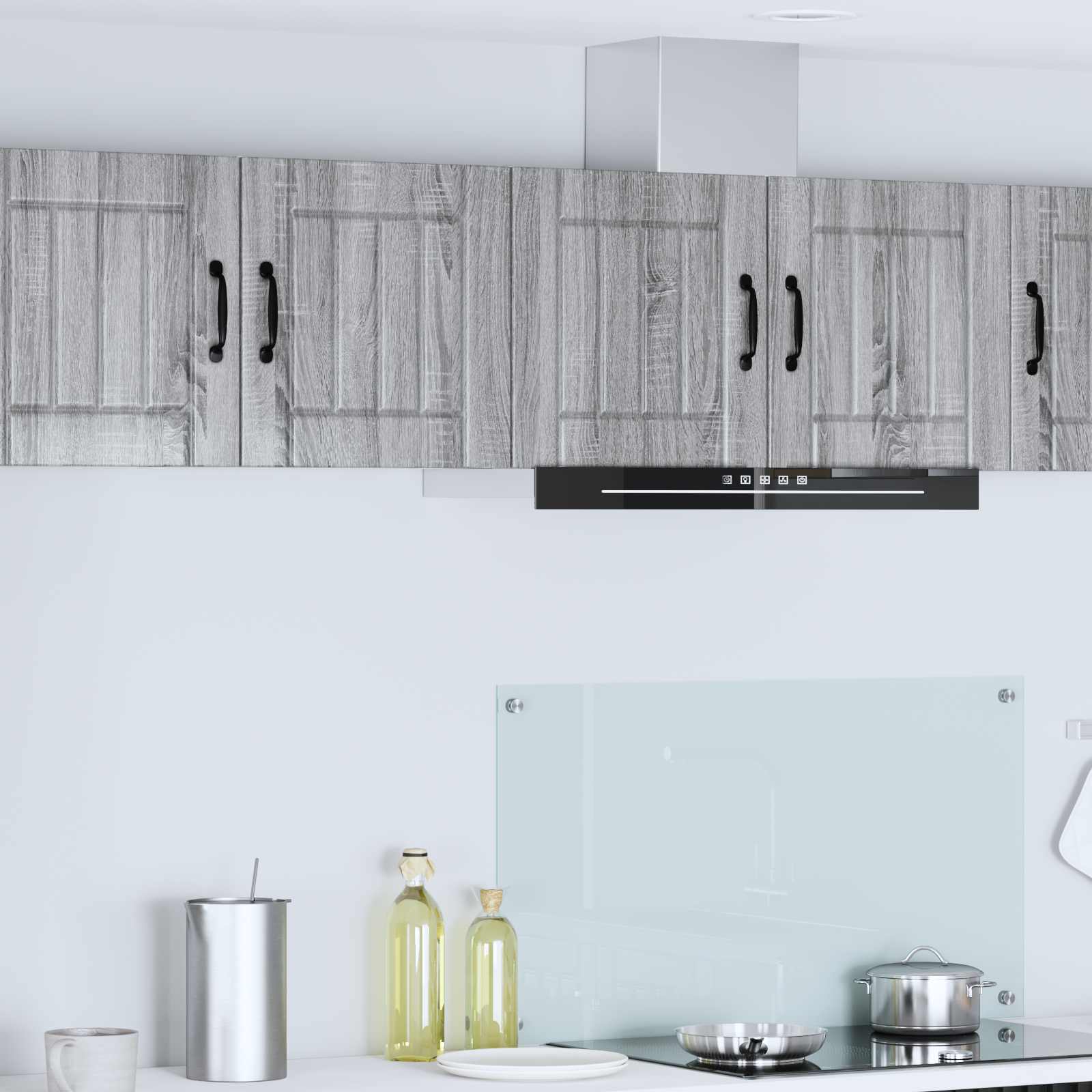vidaXL Dulap de perete LUCCA 2 pcs Sonoma gri 40 x 31 x 40 cm