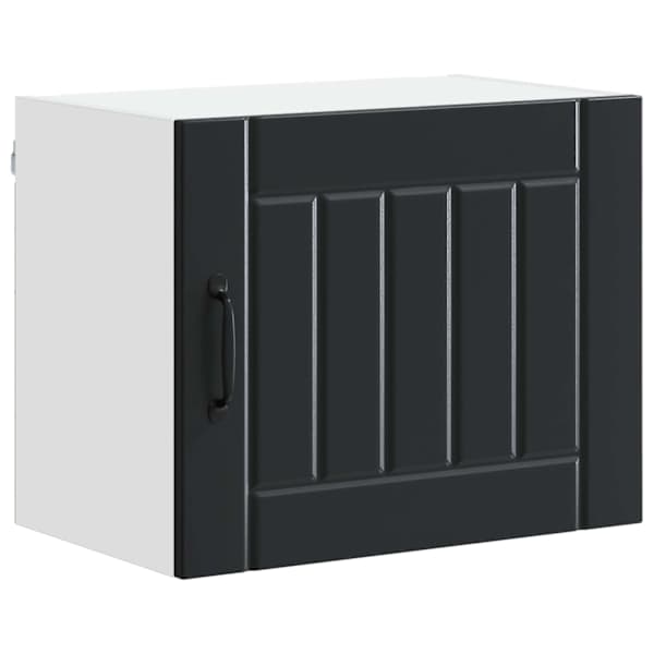 vidaXL Seinekapp LUCCA Must 50 x 31 x 40 cm Tehispuit