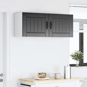 Nástěnná skříňka LUCCA 2 pcs Černá 50 x 31 x 40 cm - obrázek 4