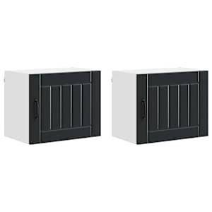 Nástěnná skříňka LUCCA 2 pcs Černá 50 x 31 x 40 cm - obrázek 2