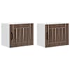 vidaXL Seinekapp LUCCA 2 tk Pruun tamm 50 x 31 x 40 cm Tehispuit
