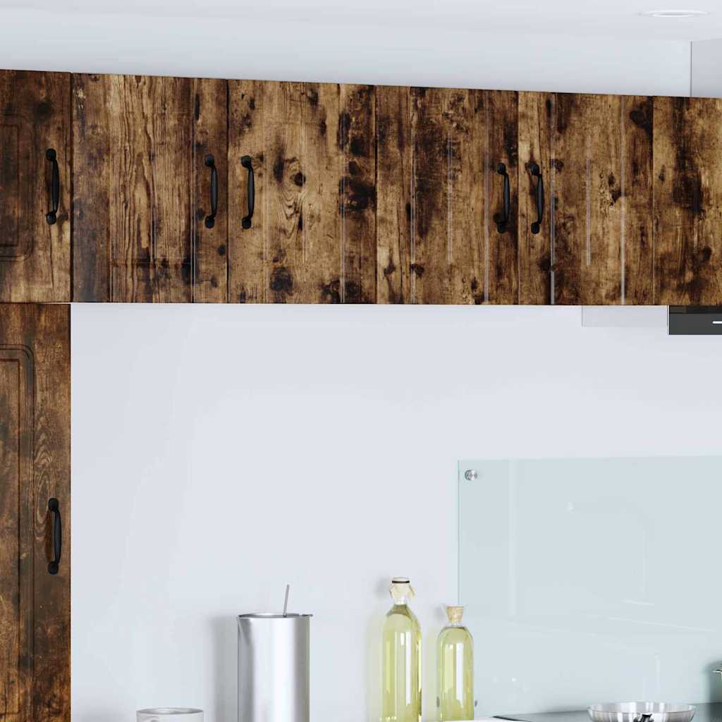 vidaXL Dulap suspendat de bucătărie cu raft cu ușă 2 pcs Stejar afumat