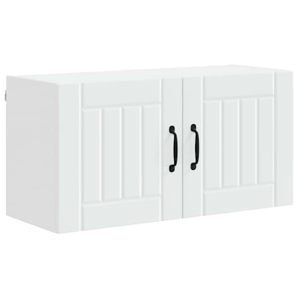vidaXL Seinekapp LUCCA Valge 80 x 31 x 40 cm Tehispuit