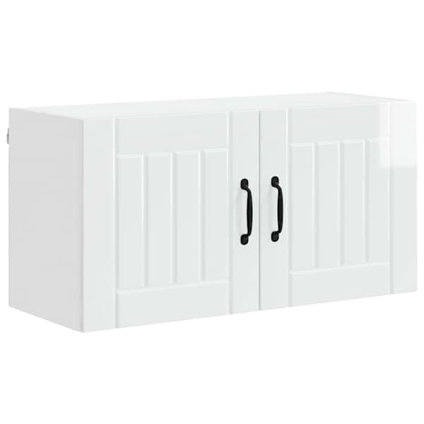 vidaXL Seinekapp LUCCA K&otilde;rgl&auml;ikega valge 80 x 31 x 40 cm Tehispuit