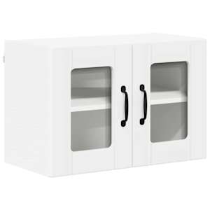 Nástěnná skleněná skříň LUCCA 2 pcs Bílá 60 x 31 x 40 cm - obrázek 5