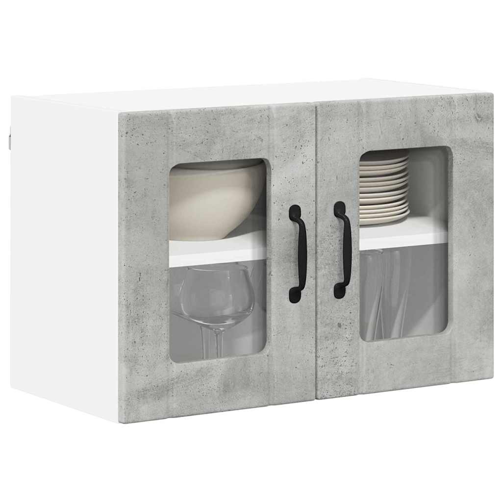 vidaXL Keukenkast aan de muur 2 pcs Beton Grijs 60 x 31 x 40 cm