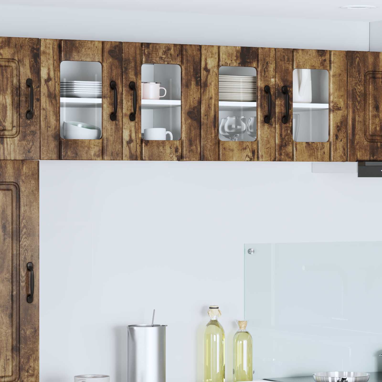 Köögikapp 2 pcs Suitsetatud tamm 60 x 31 x 40 cm Tehispuit