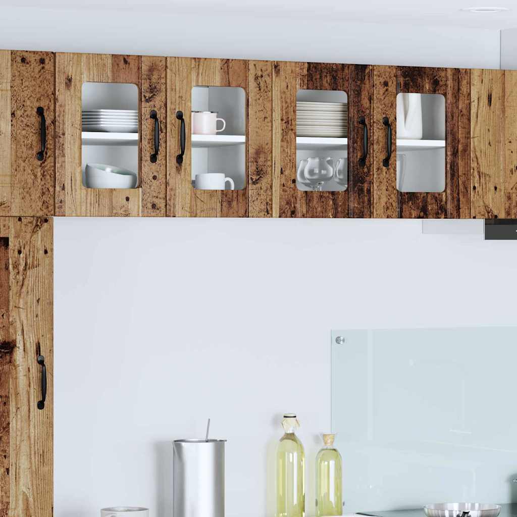 vidaXL Küchenhängeschrank 2 pcs Altholz 60 x 31 x 40 cm Holzwerkstoff