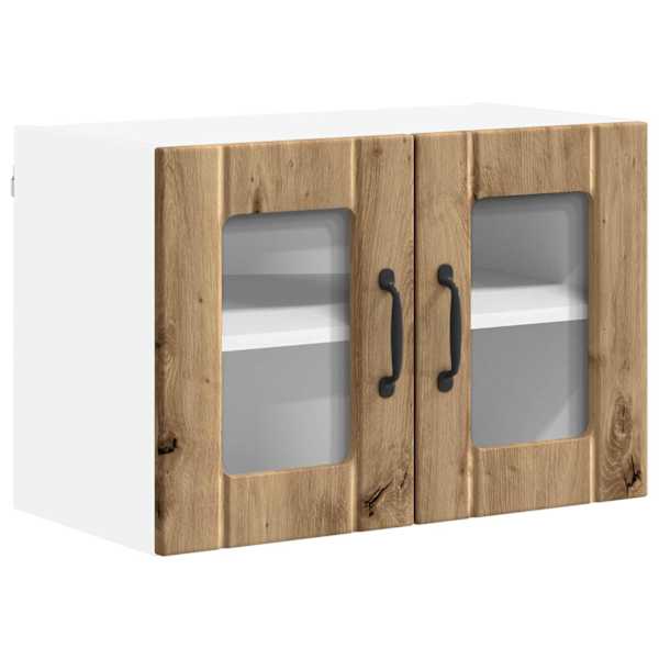 vidaXL Seinaklaasikapp LUCCA Artisan tamm 60 x 31 x 40 cm Tehispuit