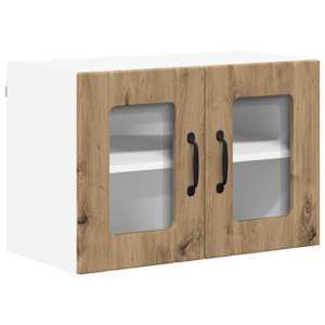 Nástěnná skleněná skříň LUCCA 2 pcs Dub artisan 60 x 31 x 40 cm - obrázek 5