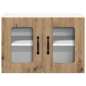 Nástěnná skleněná skříň LUCCA 2 pcs Dub artisan 60 x 31 x 40 cm - obrázek 7