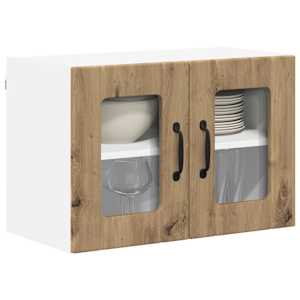 Nástěnná skleněná skříň LUCCA 2 pcs Dub artisan 60 x 31 x 40 cm - obrázek 3