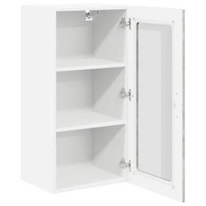 Nástěnná skleněná skříň LUCCA 2 pcs Betonově šedá - obrázek 5