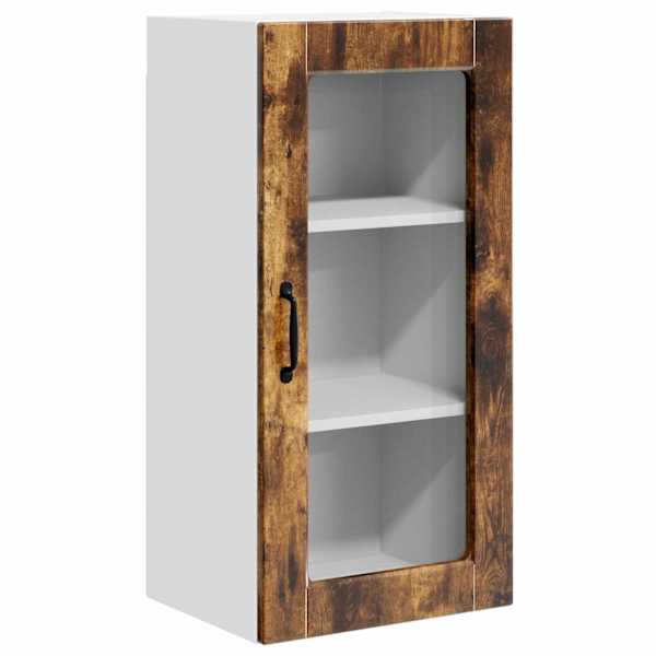 vidaXL Seinaklaasikapp LUCCA Suitsutatud tamm 40 x 31 x 80 cm