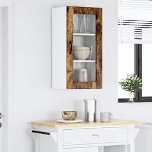Stenski stekleni omarica LUCCA 2 pcs Dimljen hrast