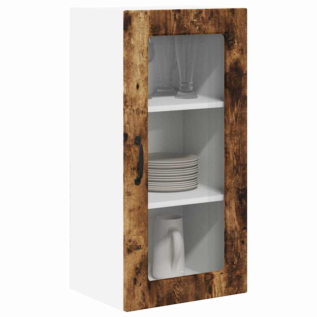 vidaXL Keukenkast aan de muur 2 pcs Gerookt eiken 40 x 31 x 80 cm