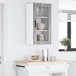 Stenski stekleni omarica LUCCA Siva Sonoma 40 x 31 x 80 cm