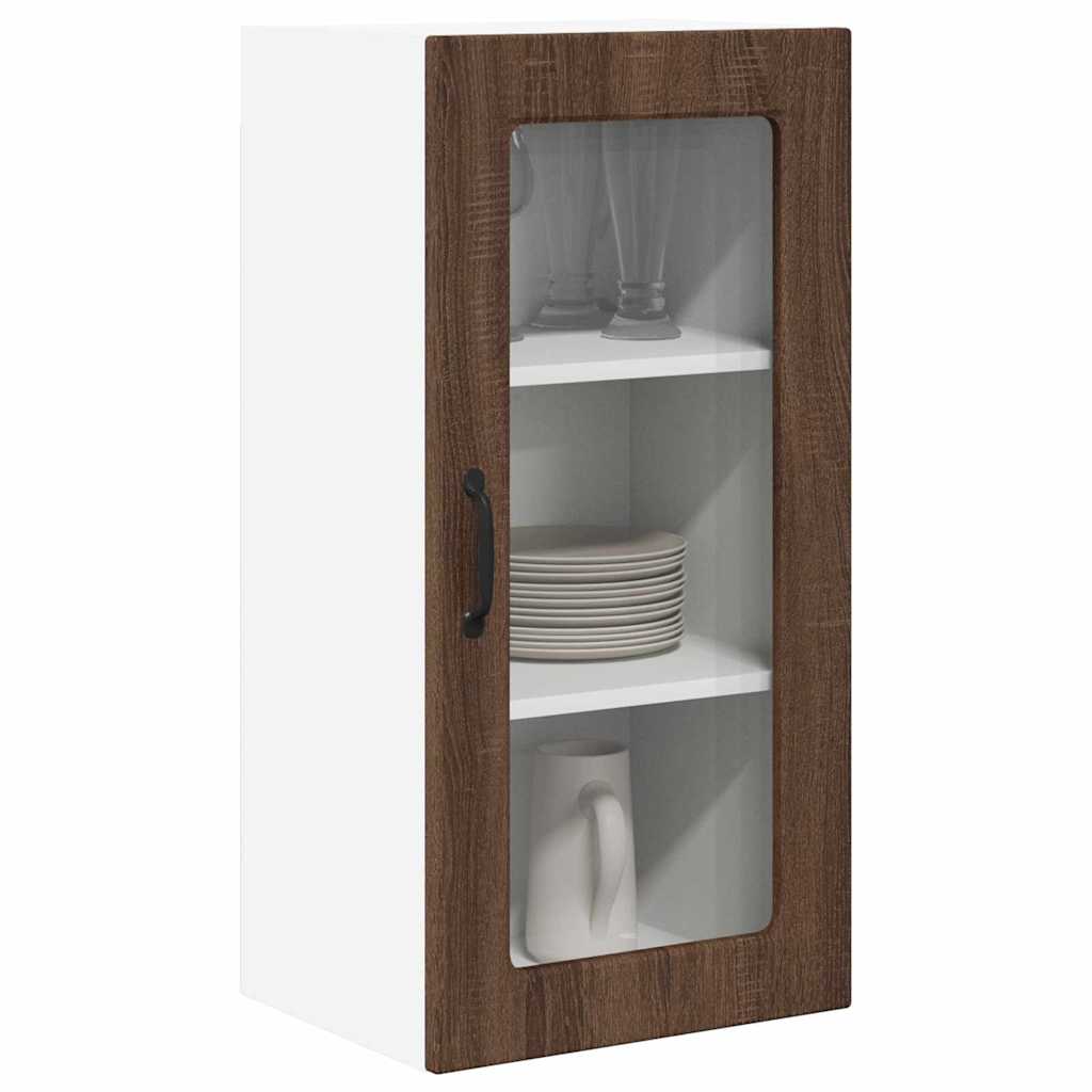 vidaXL Keukenkast aan de muur 2 pcs Bruin Eiken 40 x 31 x 80 cm