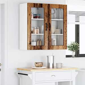 Stenski stekleni omarica LUCCA 2 pcs Star les 40 x 31 x 80 cm
