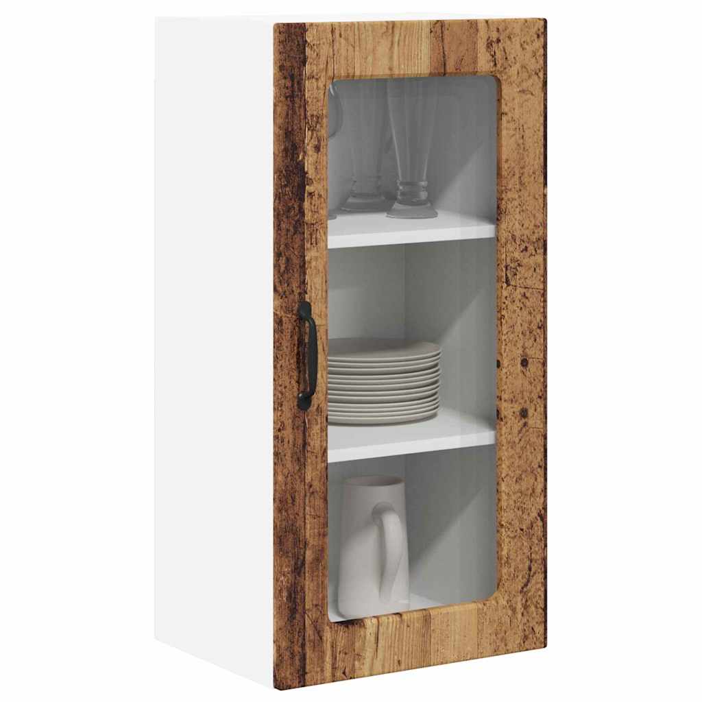 vidaXL Keukenkast aan de muur met plank 2 pcs Oud Hout 40 x 31 x 80 cm