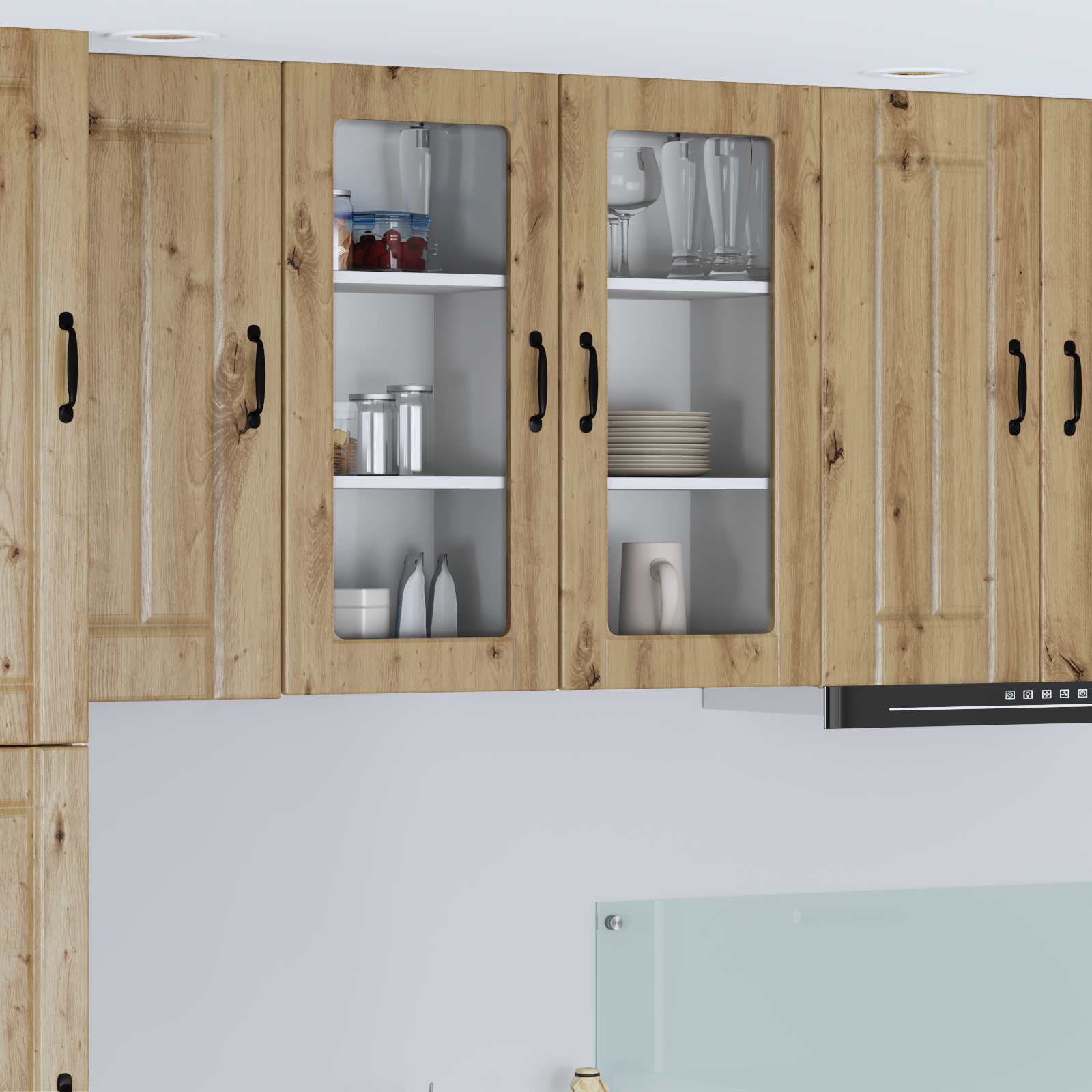 vidaXL Dulap de bucătărie 2 pcs Stejar Artizanal 40 x 31 x 80 cm