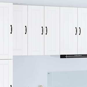 Kuhinjski element 2 pcs Bela 30 x 31 x 80 cm Konstruiran les