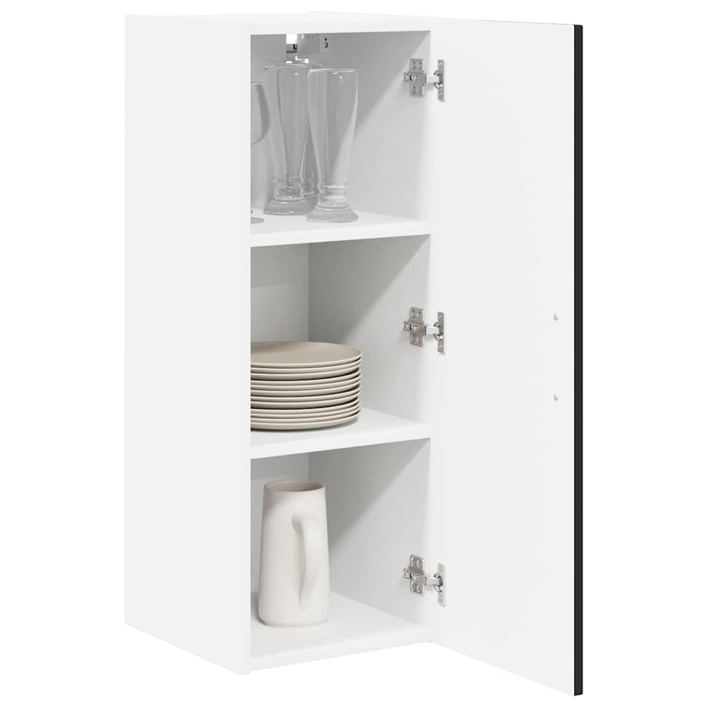 vidaXL Keukenkast aan de muur 2 pcs Zwart 30 x 31 x 80 cm Bewerkt hout