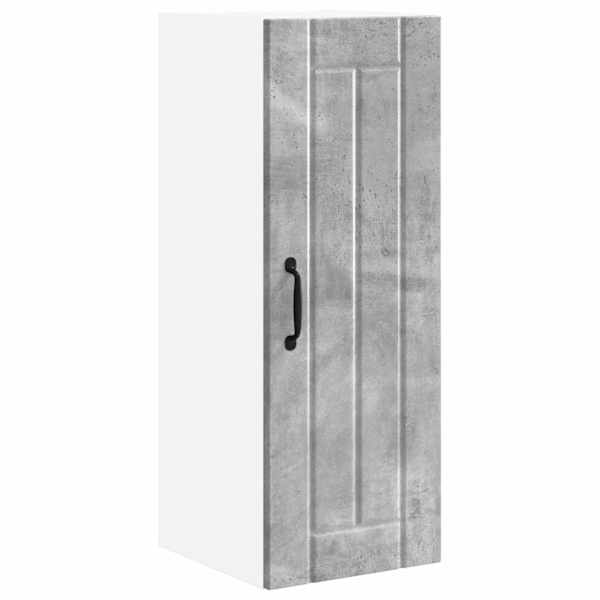 vidaXL Seinekapp LUCCA Betoonhall 30 x 31 x 80 cm Tehispuit