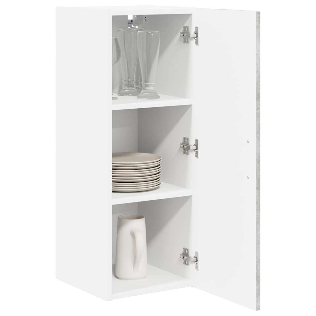 vidaXL Keukenkast aan de muur 2 pcs Beton Grijs 30 x 31 x 80 cm