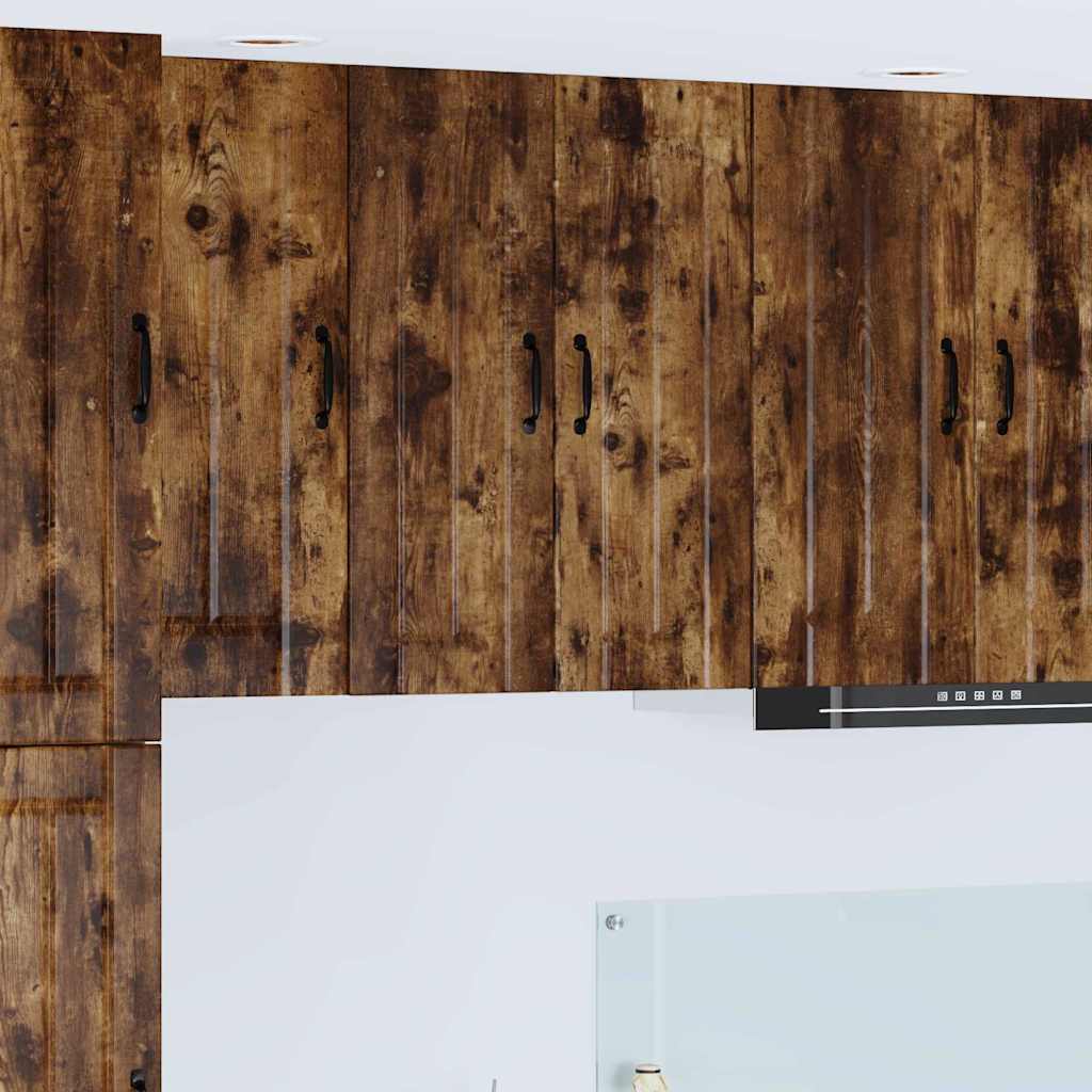 vidaXL Küchenhängeschrank 2 pcs Geräucherte Eiche 30 x 31 x 80 cm