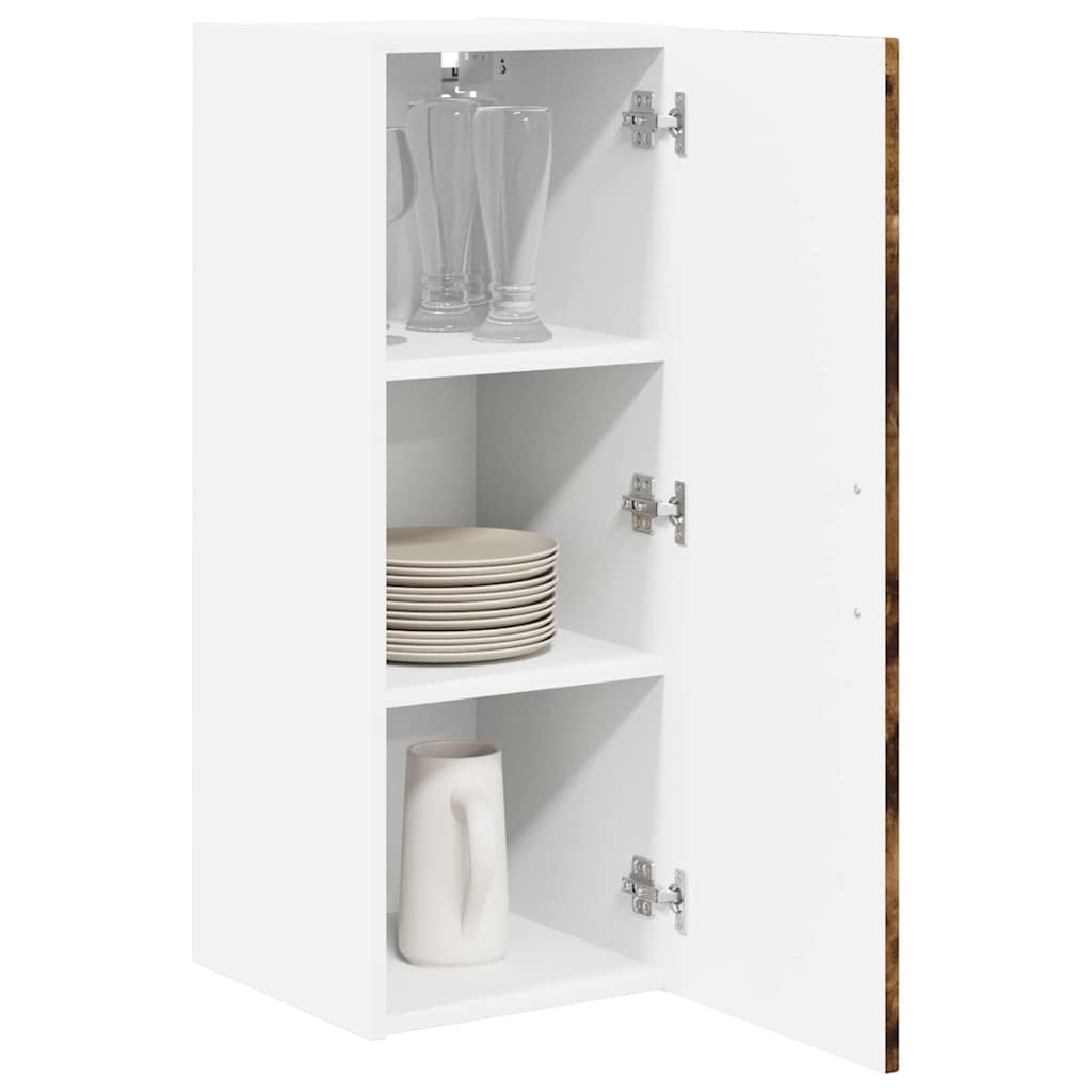 vidaXL Keukenkast aan de muur 2 pcs Gerookt eiken 30 x 31 x 80 cm