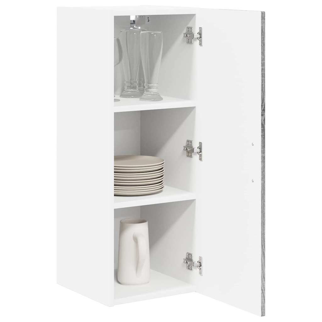 vidaXL Keukenkast aan de muur 2 pcs Grijs Sonoma 30 x 31 x 80 cm