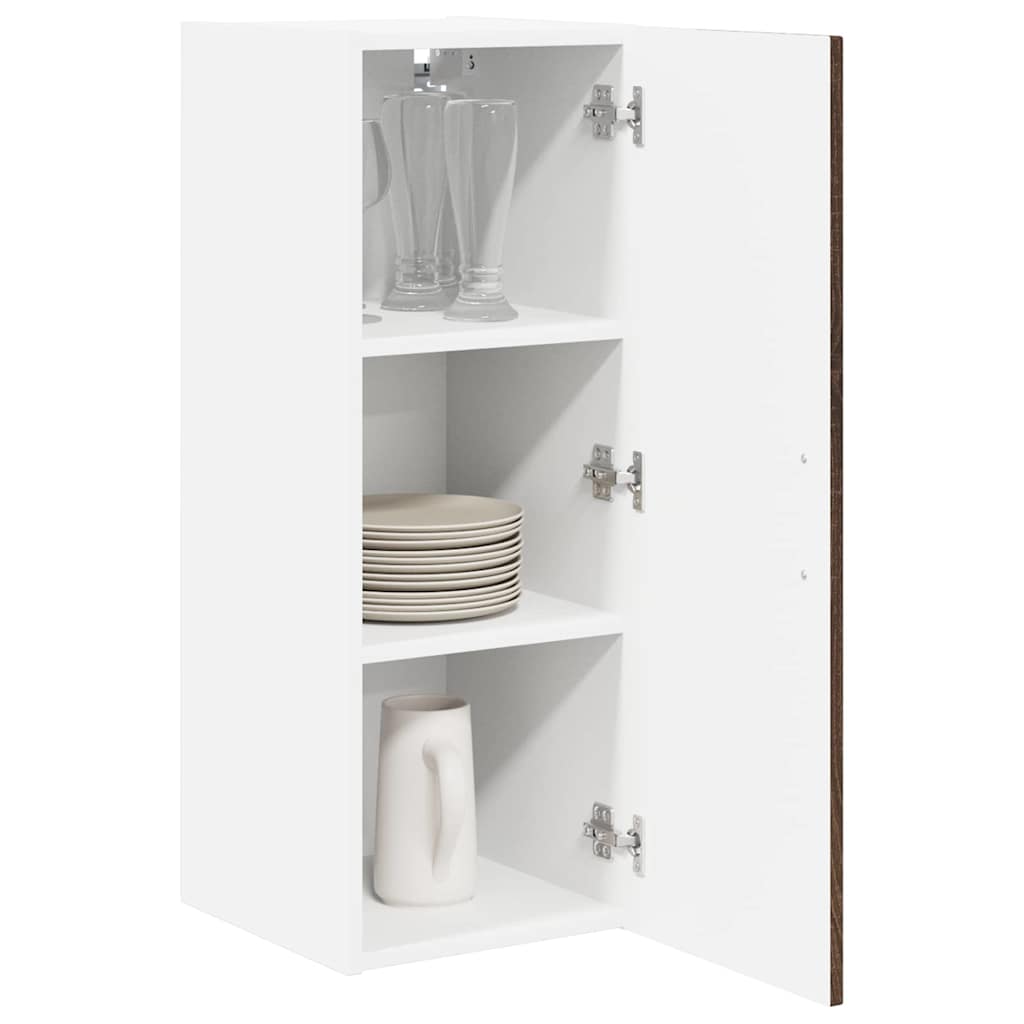 vidaXL Keukenkast aan de muur 2 pcs Bruin Eiken 30 x 31 x 80 cm