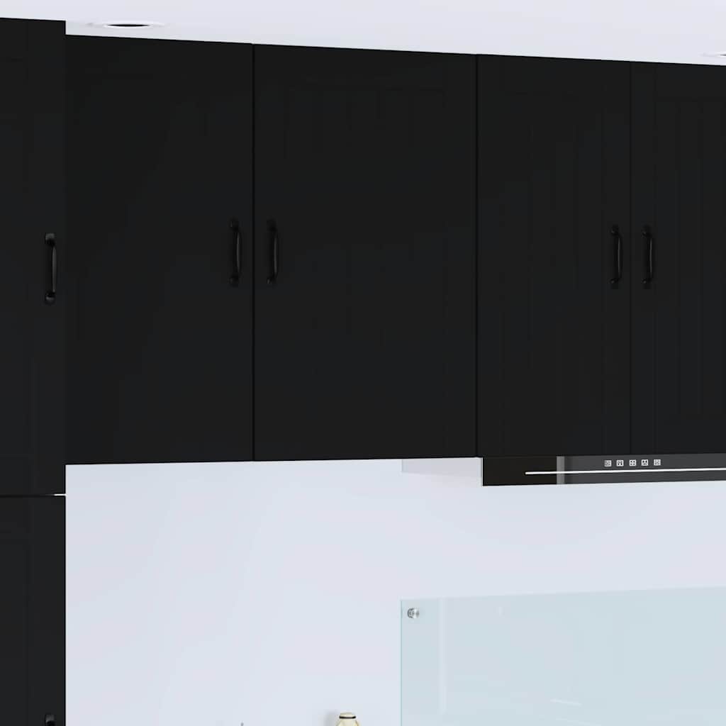Dulapuri bucătărie - Dulap suspendat de bucătărie cu raft Negru 50 x 31 x 80 cm