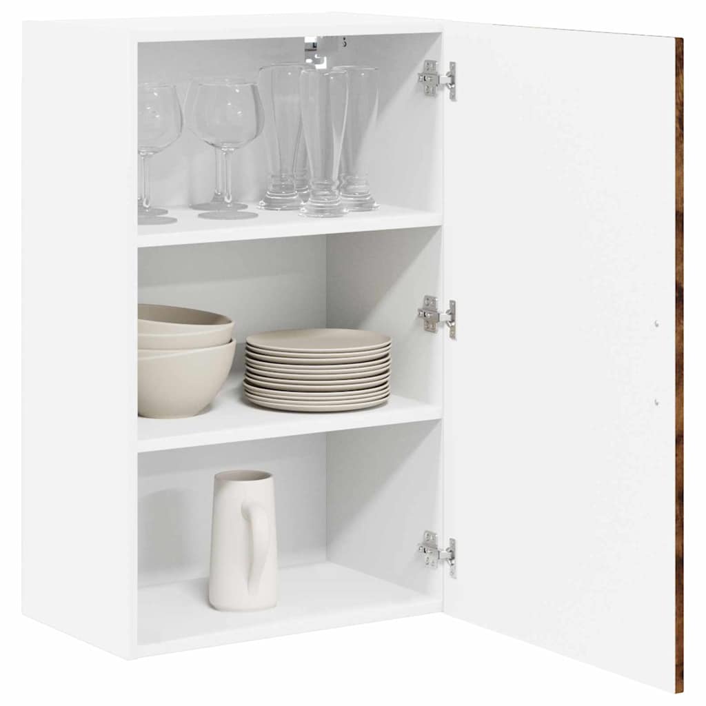 vidaXL Keukenkast aan de muur met plank Gerookt eiken 50 x 31 x 80 cm