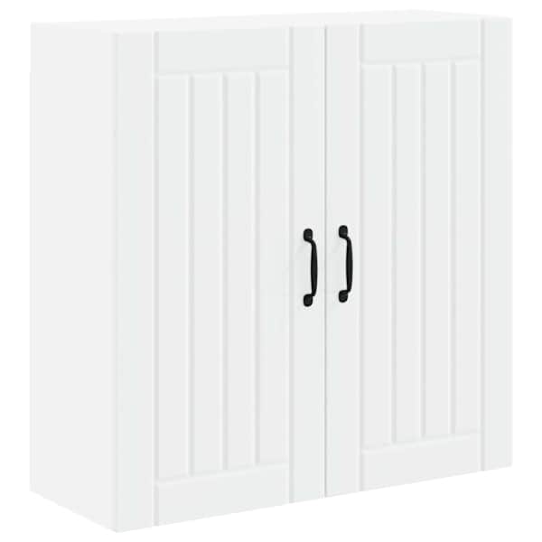 vidaXL Seinekapp LUCCA Valge 80 x 31 x 80 cm Tehispuit