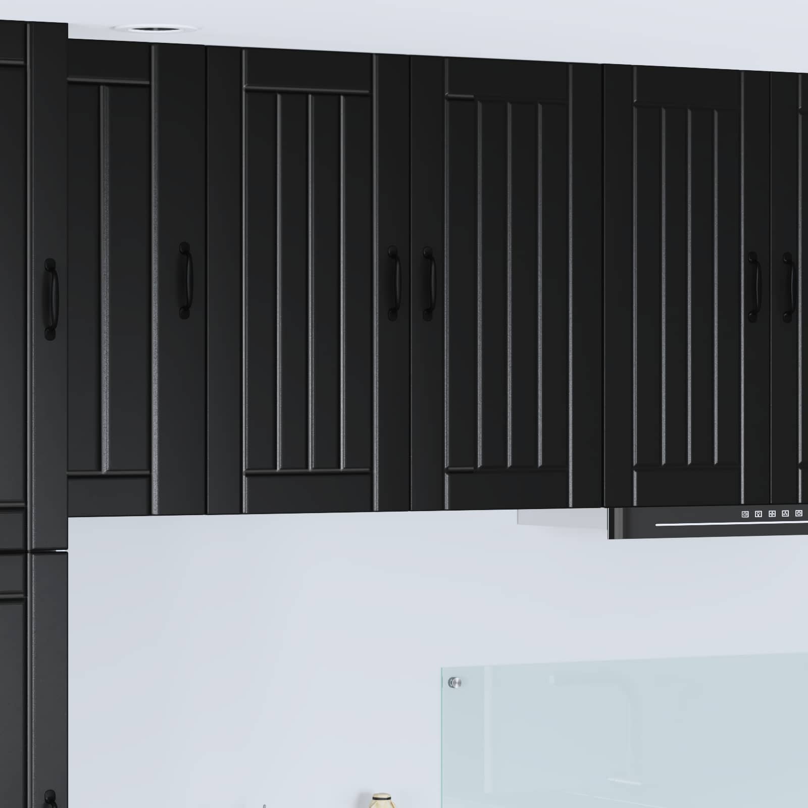 vidaXL Dulap de perete LUCCA Negru 80 x 31 x 80 cm Lemn prelucrat