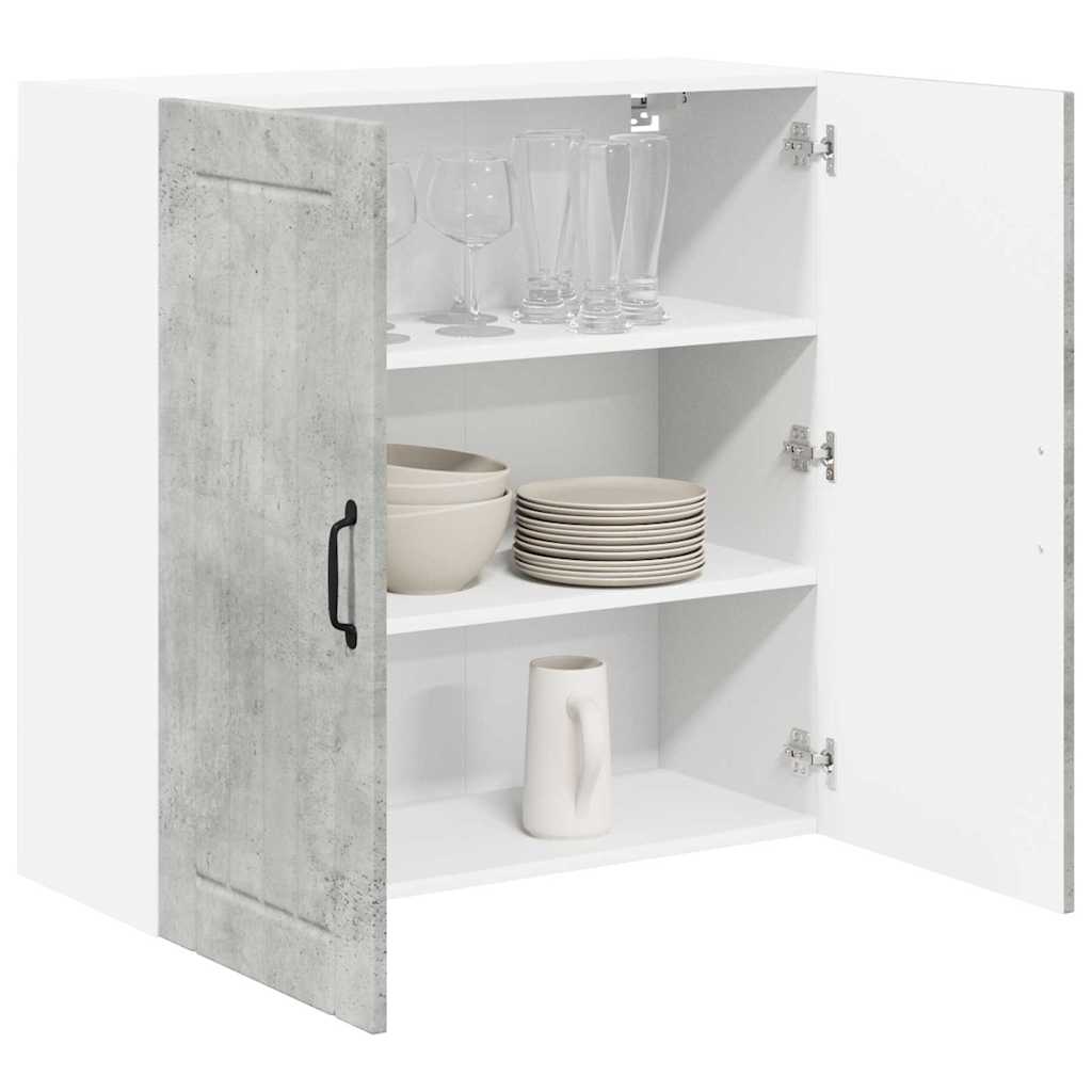 vidaXL Keukenkast aan de muur Beton Grijs 80 x 31 x 80 cm Bewerkt hout