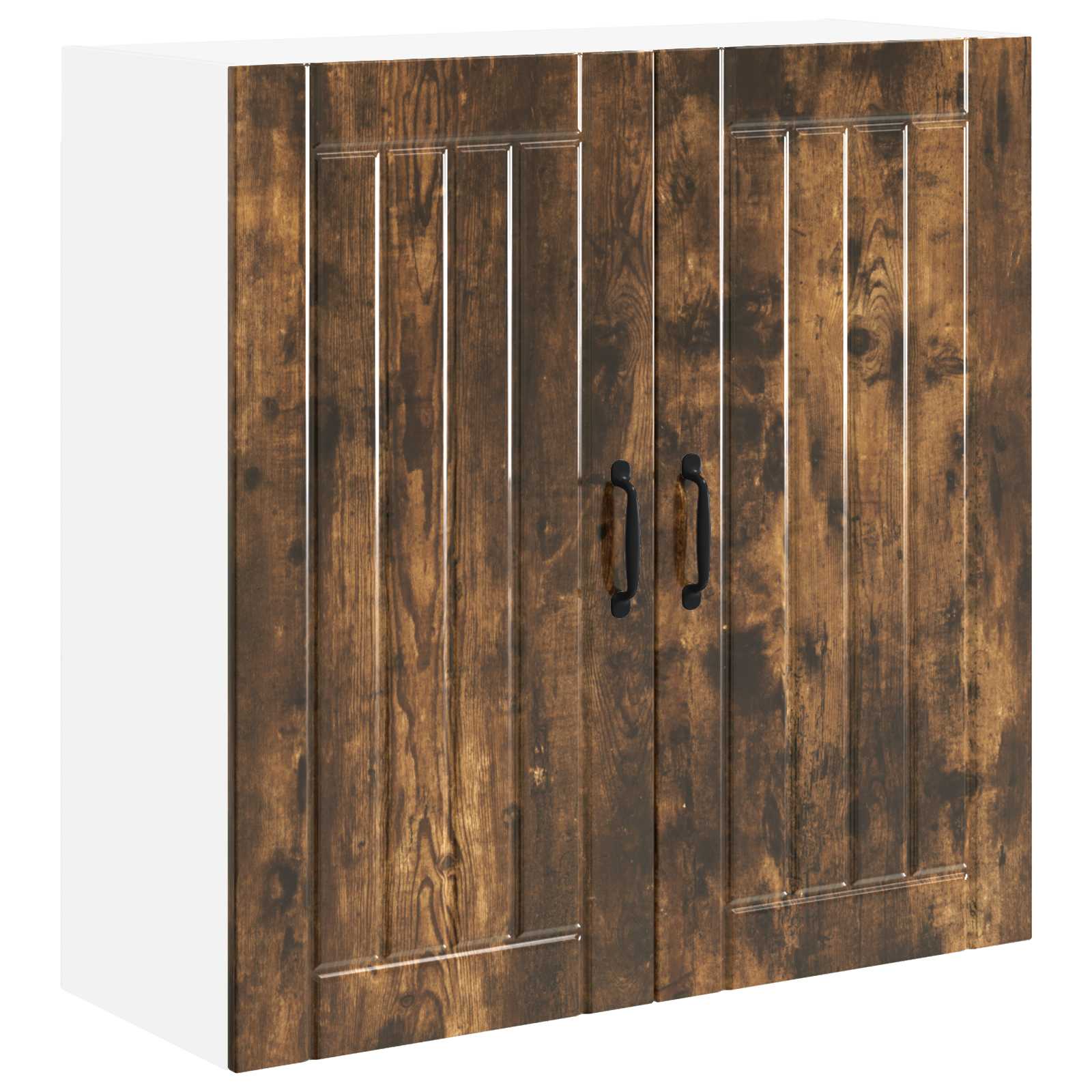 vidaXL Wandkast LUCCA Gerookt eiken 80 x 31 x 80 cm Bewerkt hout, foto 3