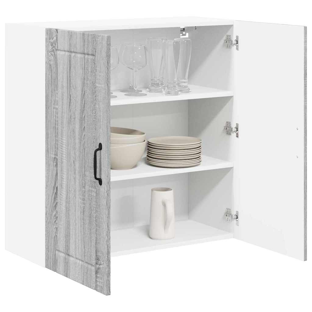 vidaXL Keukenkast aan de muur met plank Grijs Sonoma 80 x 31 x 80 cm