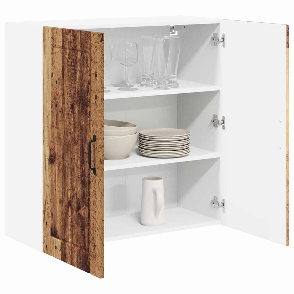 vidaXL Keukenkast aan de muur Oud Hout 80 x 31 x 80 cm Bewerkt hout
