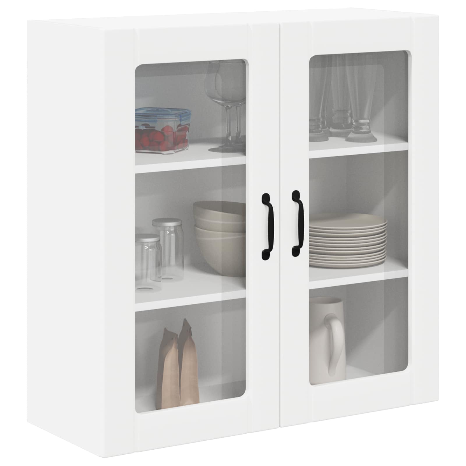Stenski stekleni omarica LUCCA Bela 80 x 31 x 80 cm - slika 3