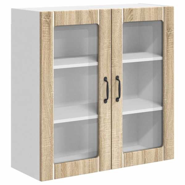 vidaXL Seinaklaasikapp LUCCA Sonoma tamm 80 x 31 x 80 cm Tehispuit