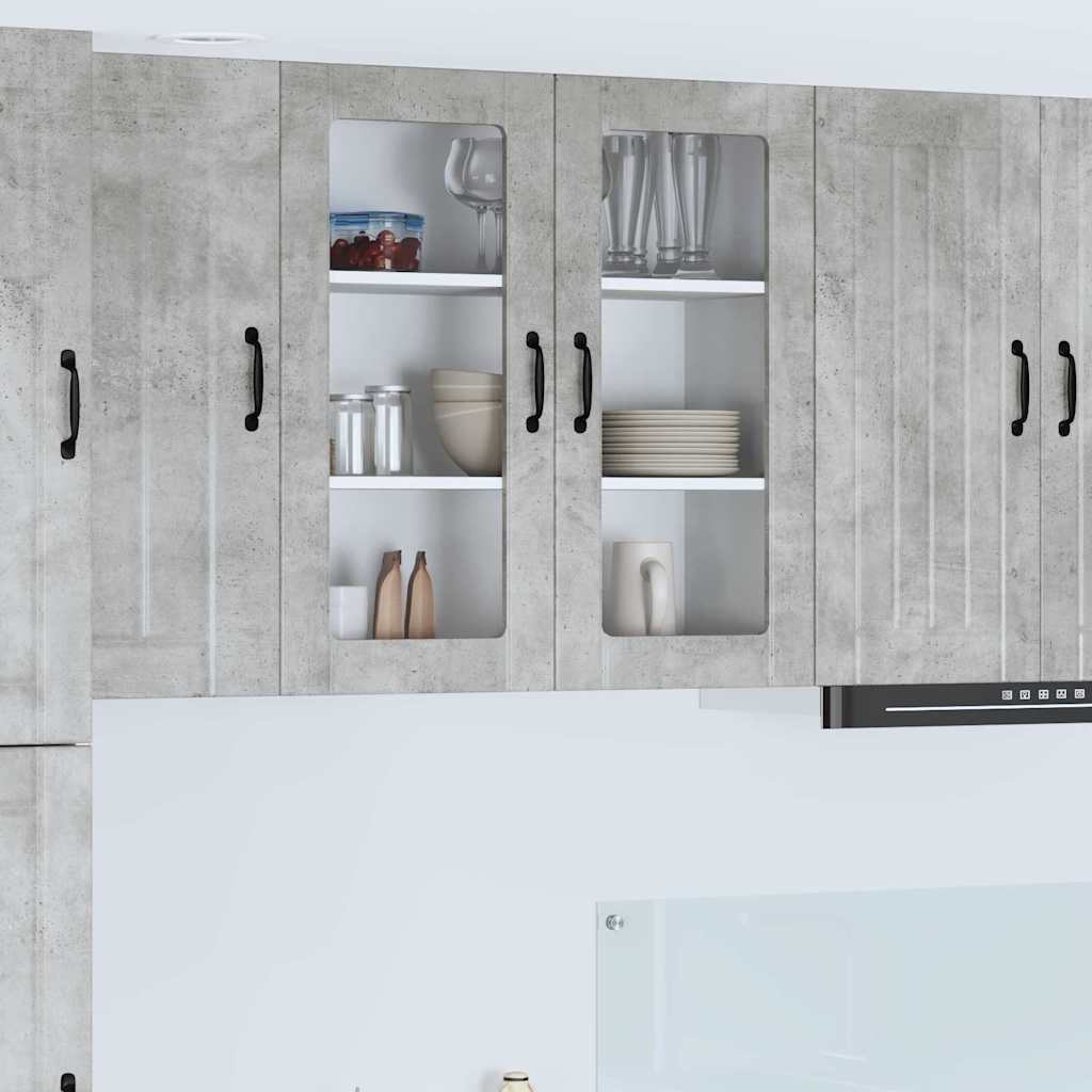 Dulapuri bucătărie - Dulap suspendat de bucătărie Gri din beton 80 x 31 x 80 cm