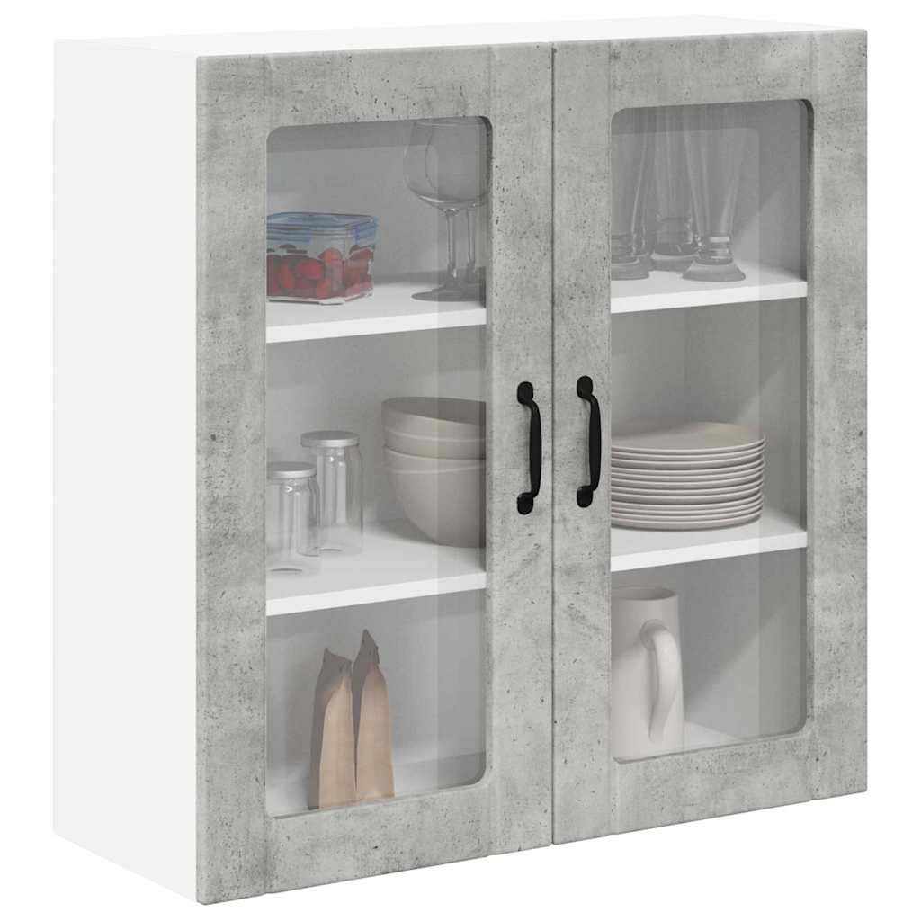 vidaXL Keukenkast aan de muur Beton Grijs 80 x 31 x 80 cm Bewerkt hout
