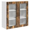 vidaXL Seinaklaasikapp LUCCA Suitsutatud tamm 80 x 31 x 80 cm